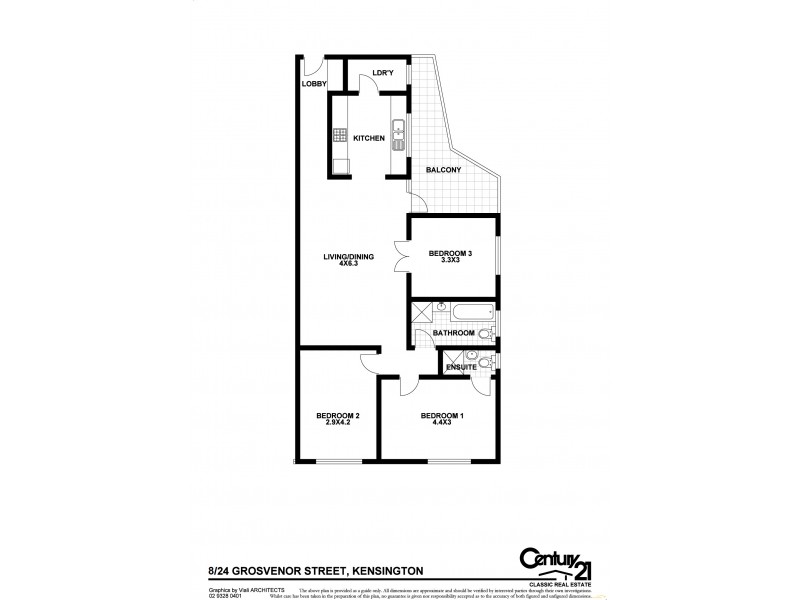 8/24-26 Grosvenor Street, Kensington NSW 2033 Floorplan