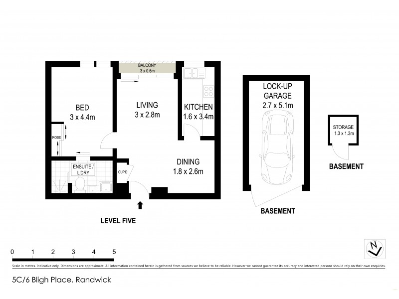 5c/6 Bligh Place, Randwick NSW 2031 Floorplan