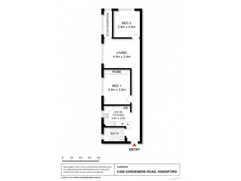 1/208 Gardeners Road, Kingsford NSW 2032 Floorplan