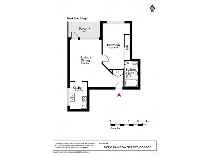 14/236 Rainbow Street, Coogee NSW 2034 Floorplan
