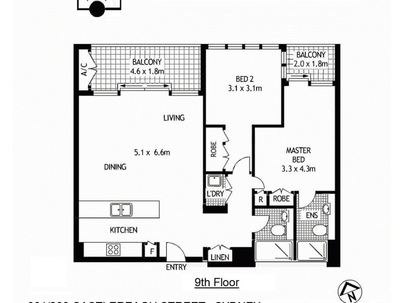 901/209 Castlereagh Street, Sydney NSW 2000 Floorplan
