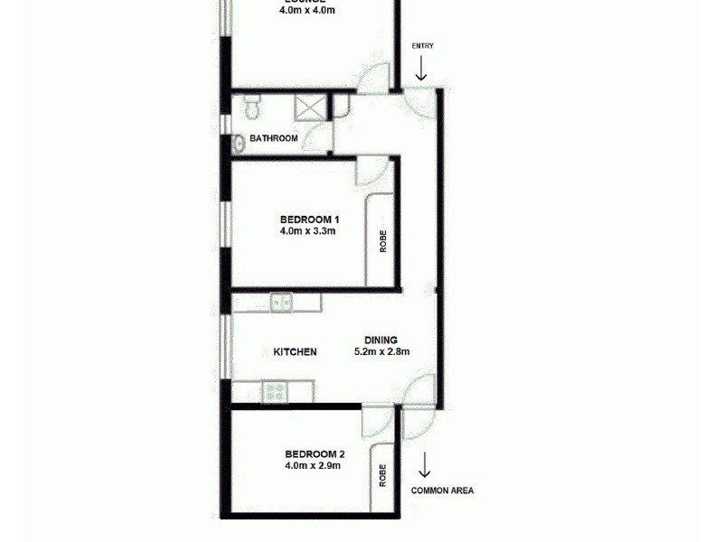 2/277a  Alison Road, Coogee NSW 2034 Floorplan