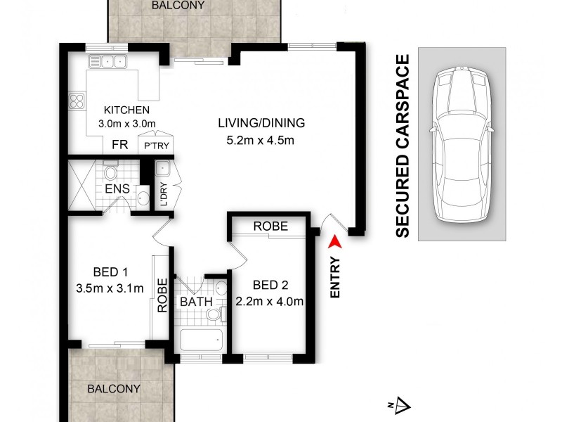 12/6a Cowper Street, Randwick NSW 2031 Floorplan