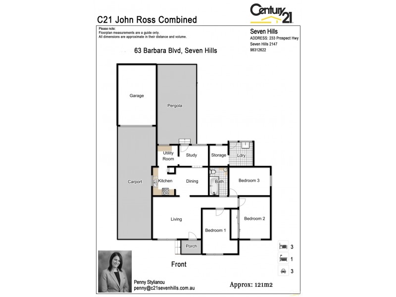 63  Barbara Boulevarde, Seven Hills NSW 2147 Floorplan