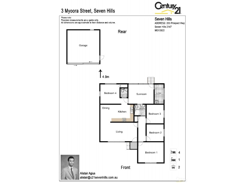 3 Myoora Street, Seven Hills NSW 2147 Floorplan