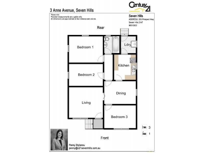 3  Anne Avenue, Seven Hills NSW 2147 Floorplan