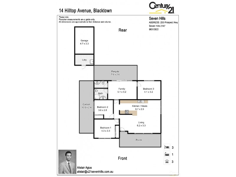 14 Hilltop Avenue, Blacktown NSW 2148 Floorplan