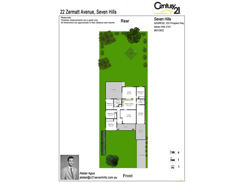 22  Zermatt Avenue, Seven Hills NSW 2147 Floorplan