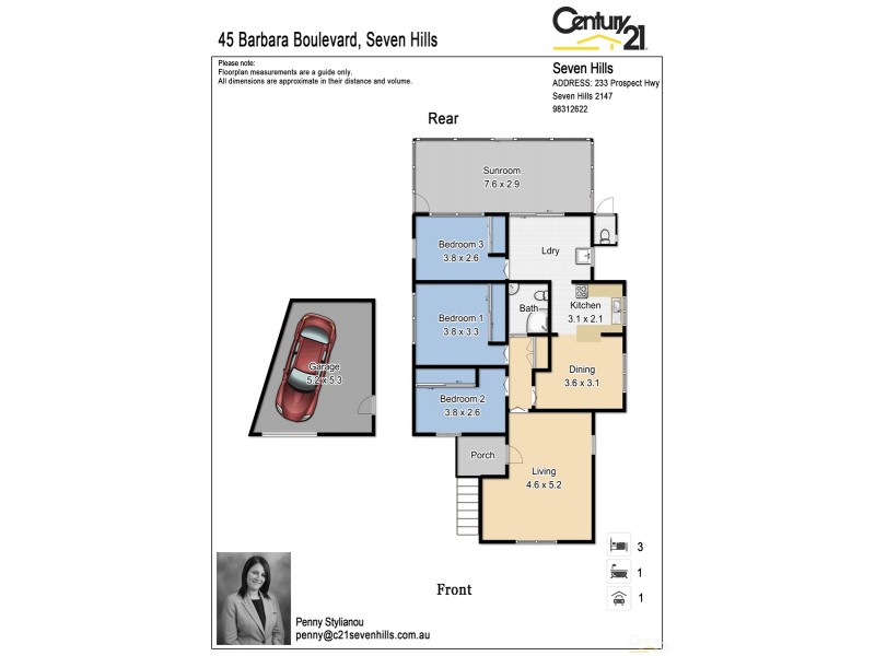 45 Barbara Boulevard, Seven Hills NSW 2147 Floorplan