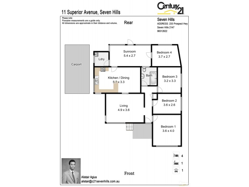 11 Superior Avenue, Seven Hills NSW 2147 Floorplan