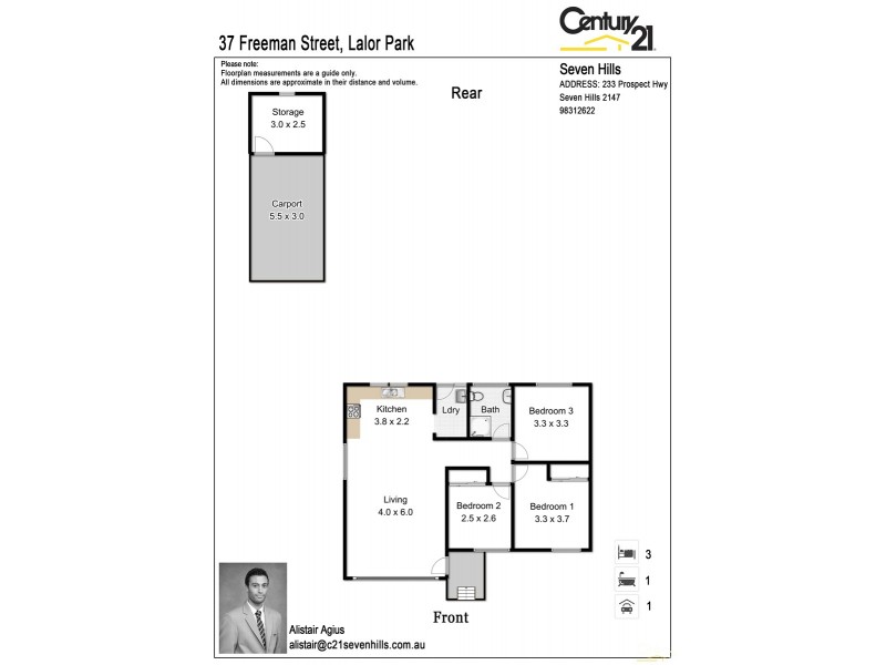 37 Freeman Street, Lalor Park NSW 2147 Floorplan