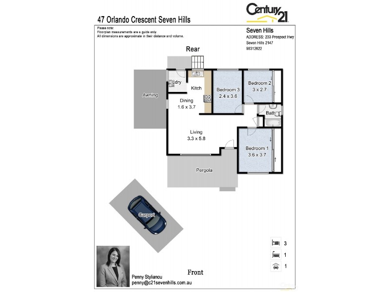 47 Orlando Crescent, Seven Hills NSW 2147 Floorplan