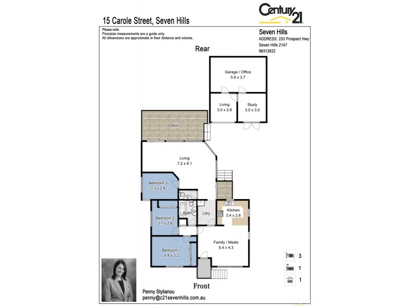 15 Carole Street, Seven Hills NSW 2147 Floorplan