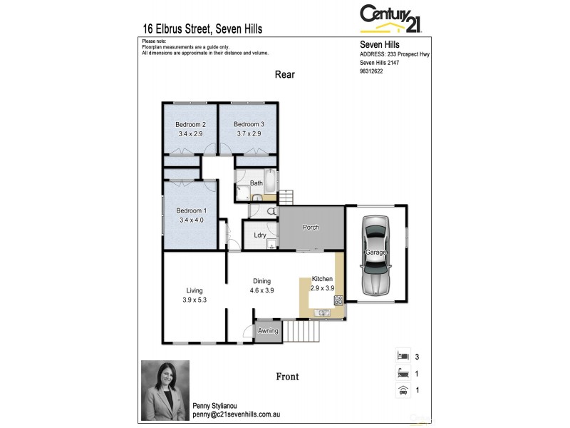 16  Elbrus Street, Seven Hills NSW 2147 Floorplan