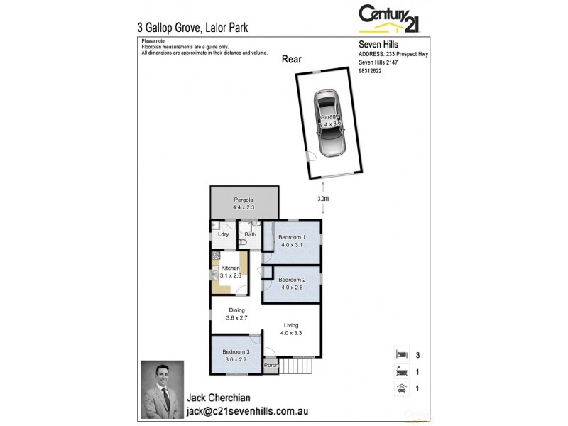 3 Gallop Grove, Lalor Park NSW 2147 Floorplan