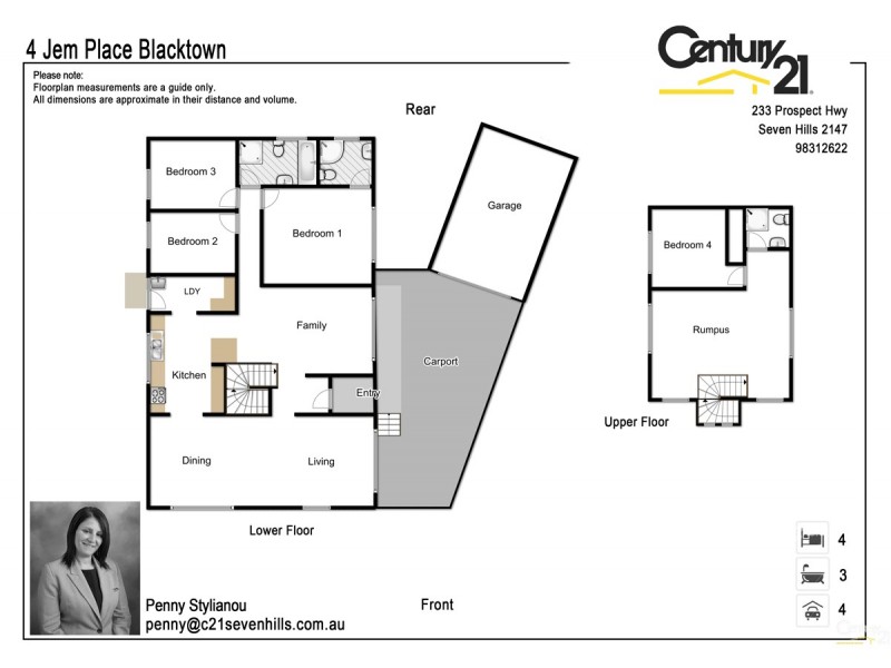 4 Jem Place, Blacktown NSW 2148 Floorplan