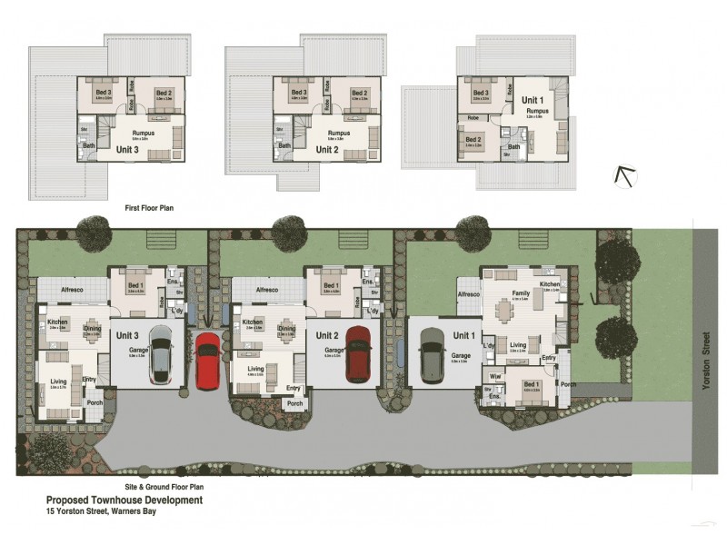 1-3/15 Yorston Street, Warners Bay NSW 2282 Floorplan