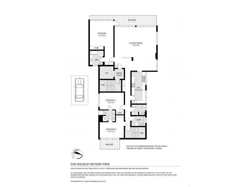 5/45 Wolseley Rd, Point Piper NSW 2027 Floorplan
