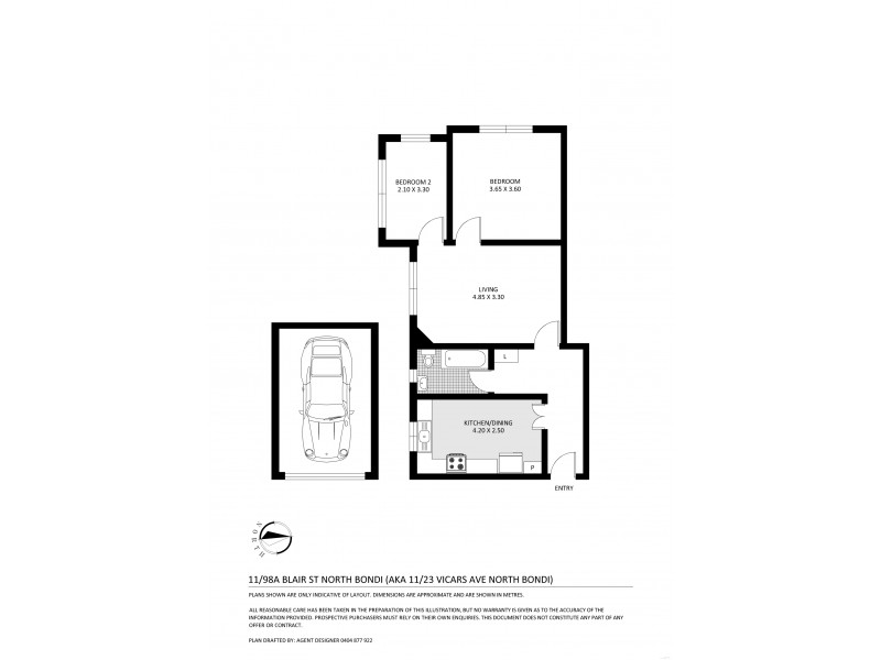 11/98A Blair St, North Bondi NSW 2026 Floorplan