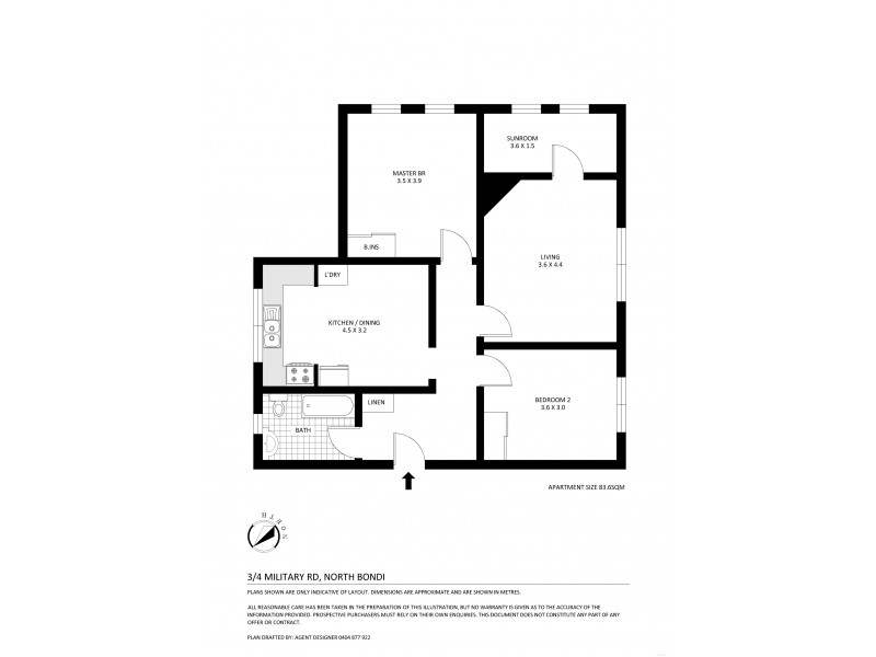 3/4 Military Rd, North Bondi NSW 2026 Floorplan