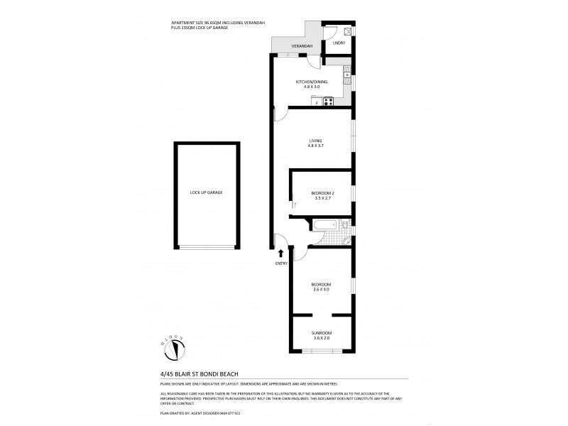 4/45 Blair St, Bondi Beach NSW 2026 Floorplan