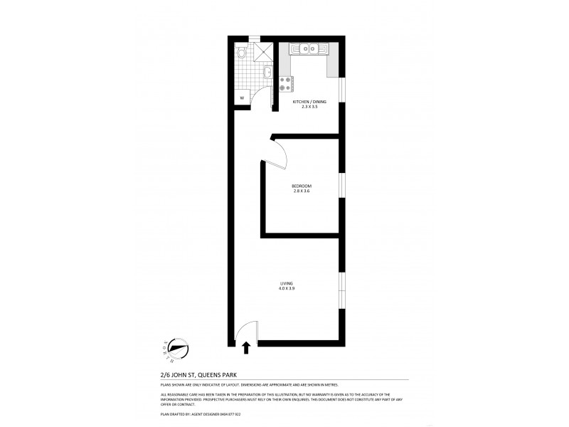 2/6 John St, Queens Park NSW 2022 Floorplan