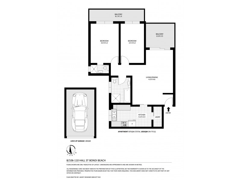 8/106-110 Hall St, Bondi Beach NSW 2026 Floorplan
