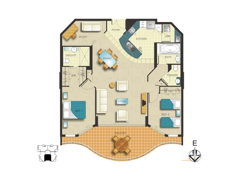 49/62 Sixth Avenue, Maroochydore QLD 4558 Floorplan