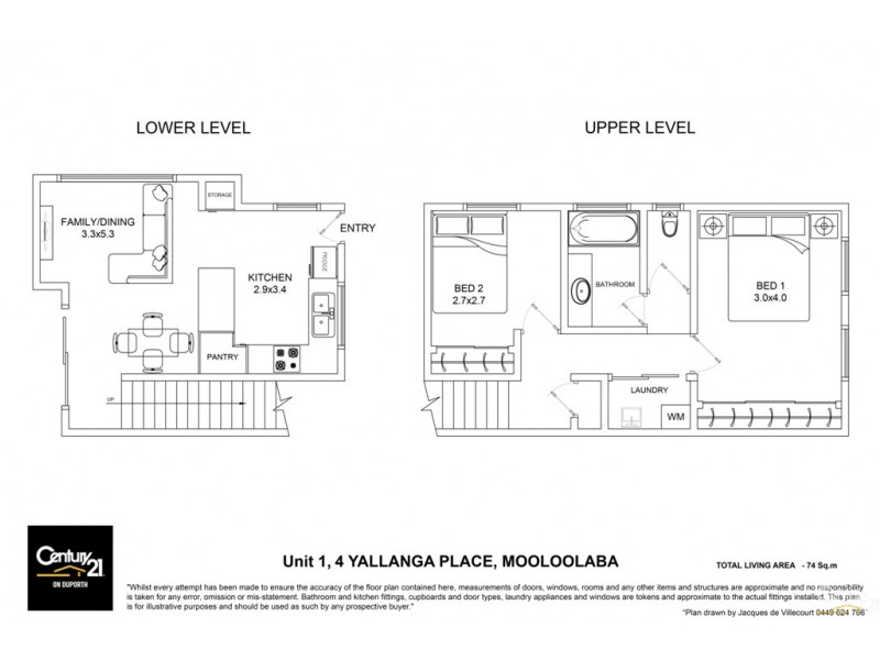 1/4 Yallanga Place, Mooloolaba QLD 4557 Floorplan