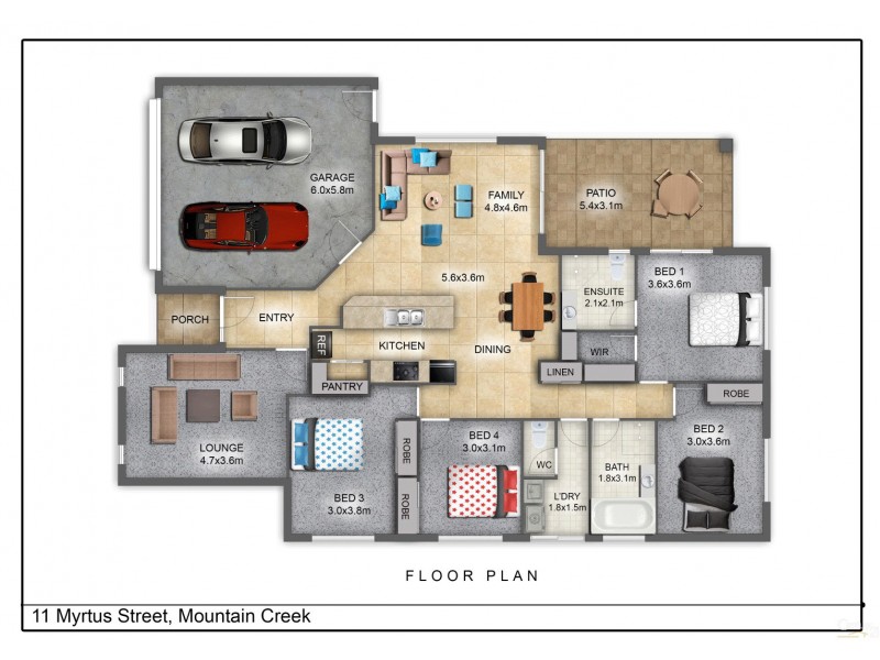 11 Myrtus Street, Mountain Creek QLD 4557 Floorplan