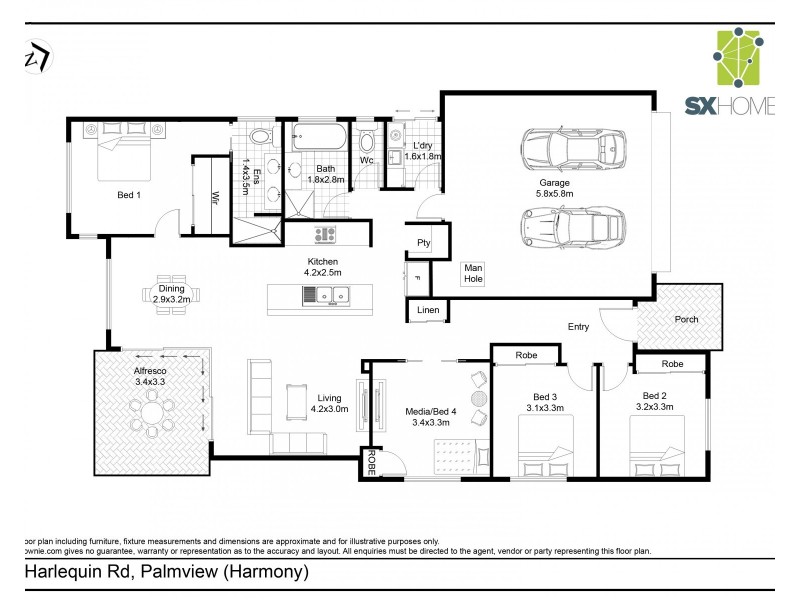 11 Harlequin Road, Palmview QLD 4553 Floorplan