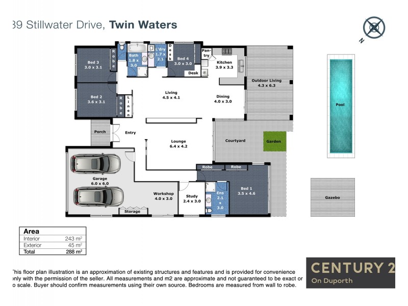 39  Stillwater Drive, Twin Waters QLD 4564 Floorplan