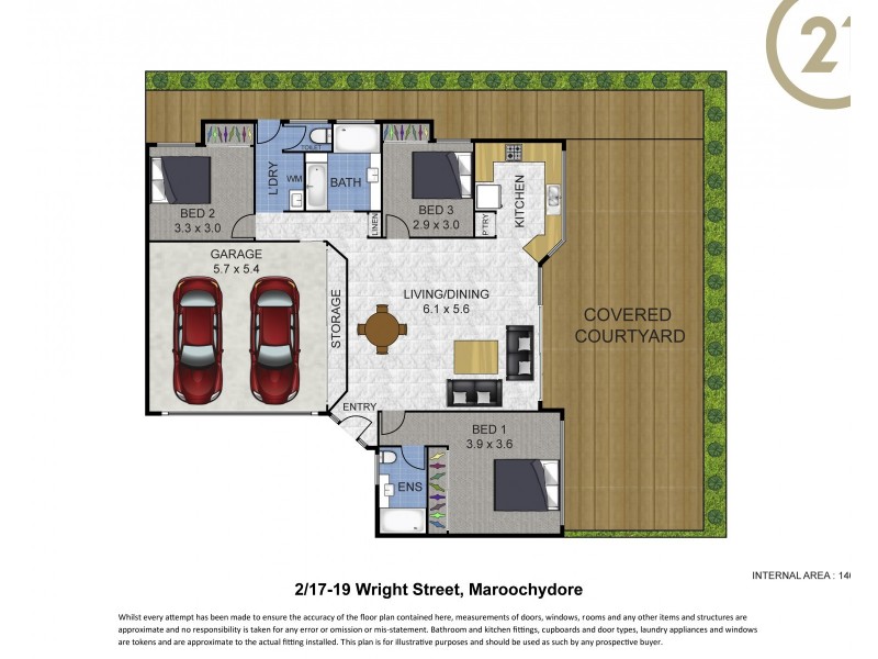 2/17-19 Wright Street, Maroochydore QLD 4558 Floorplan