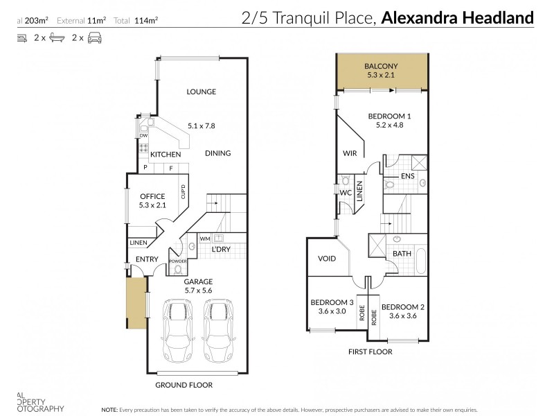 2/5 Tranquil Place, Alexandra Headland QLD 4572 Floorplan
