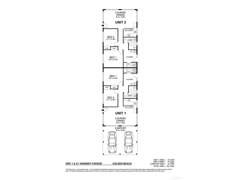 2/1 Kennedy Parade, Golden Beach QLD 4551 Floorplan