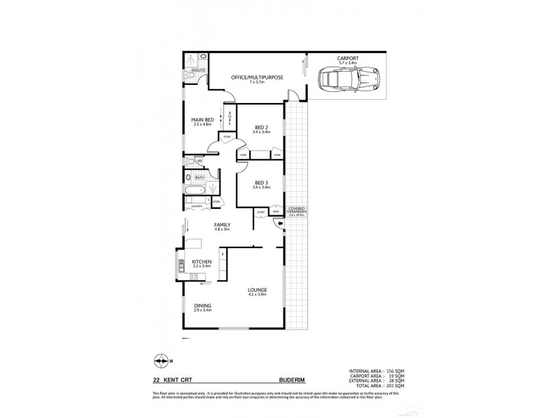 22 Kent Court, Buderim QLD 4556 Floorplan