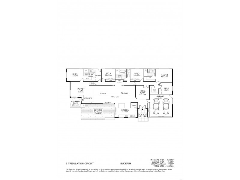 5 Tribulation Circuit, Buderim QLD 4556 Floorplan