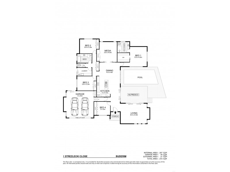 1 Strezlecki Close, Buderim QLD 4556 Floorplan