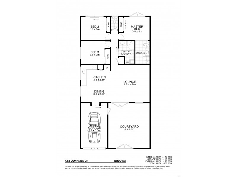 1/52 Lowanna Drive, Buddina QLD 4575 Floorplan