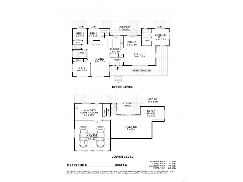 22 Le Claire Place, Buderim QLD 4556 Floorplan