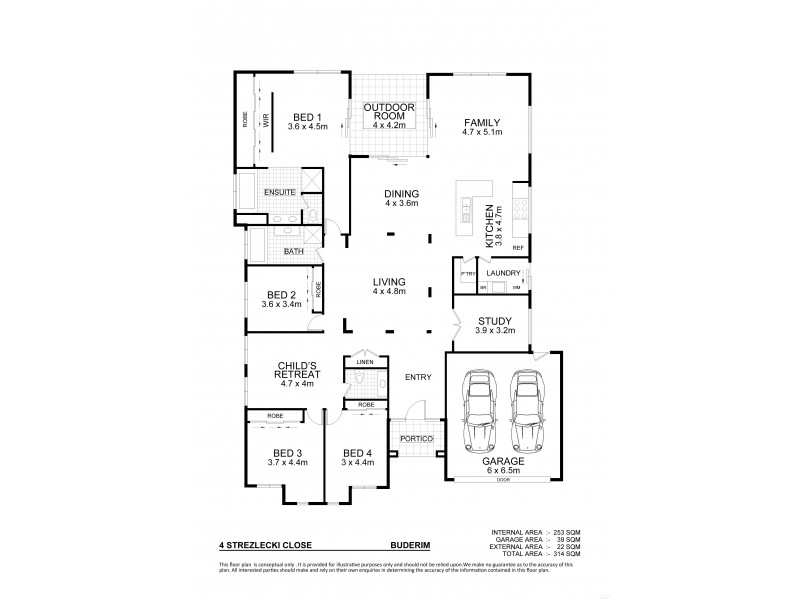 4 Strezlecki Close, Buderim QLD 4556 Floorplan