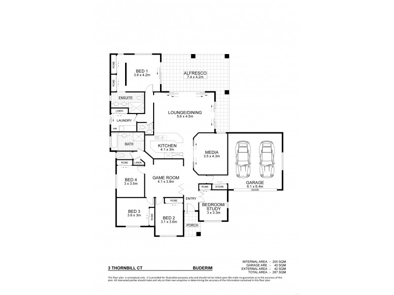 3 Thornbill Court, Buderim QLD 4556 Floorplan