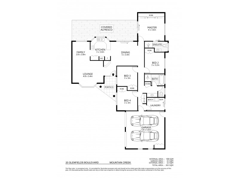 20 Glenfields Boulevard, Mountain Creek QLD 4557 Floorplan
