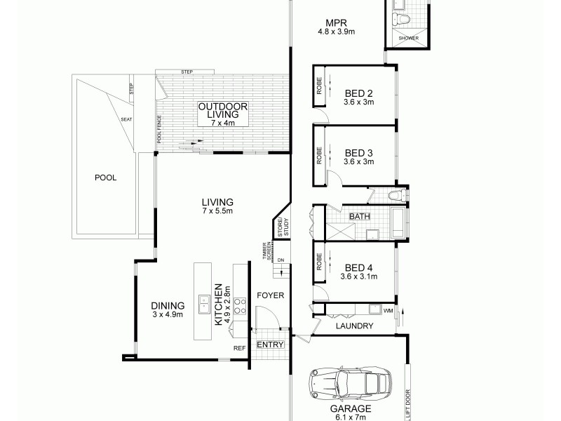 143  Kingfisher Crescent, Palmview QLD 4553 Floorplan