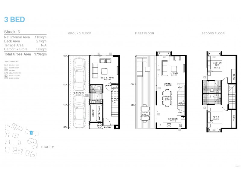 6/42 Boardwalk Boulevard, Mount Coolum QLD 4573 Floorplan