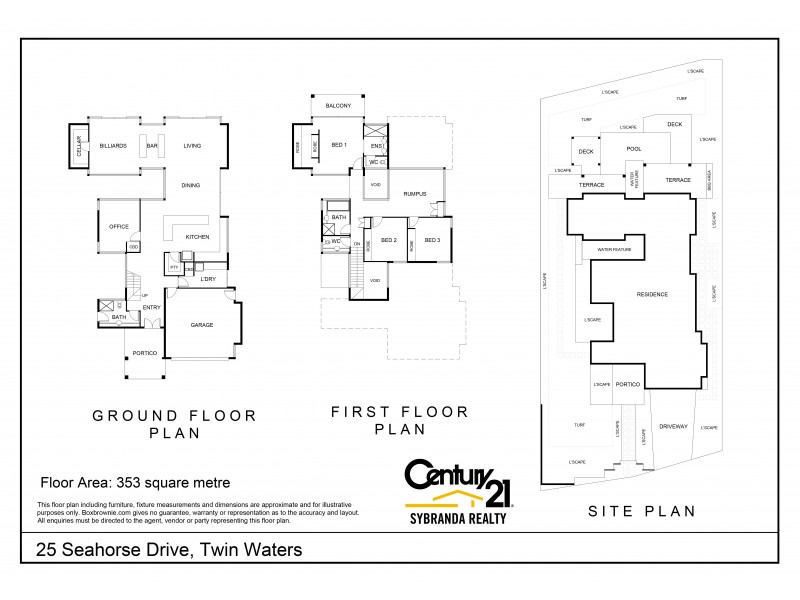 25 Seahorse Dr, Twin Waters QLD 4564 Floorplan