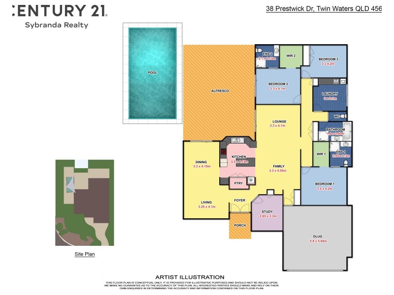 38 Prestwick Drive, Twin Waters QLD 4564 Floorplan