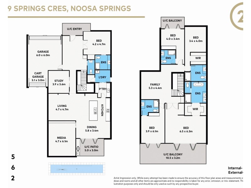 9 Springs Crescent, Noosa Heads QLD 4567 Floorplan