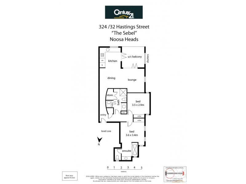 324/32 Hastings Street, Noosa Heads QLD 4567 Floorplan