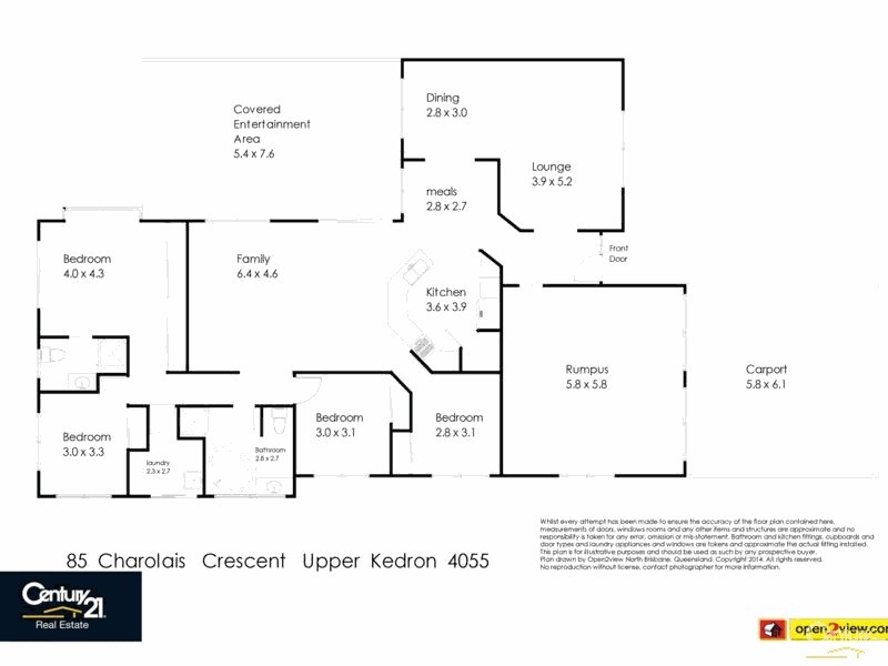 85 Charolais Crescent, Upper Kedron QLD 4055 Floorplan